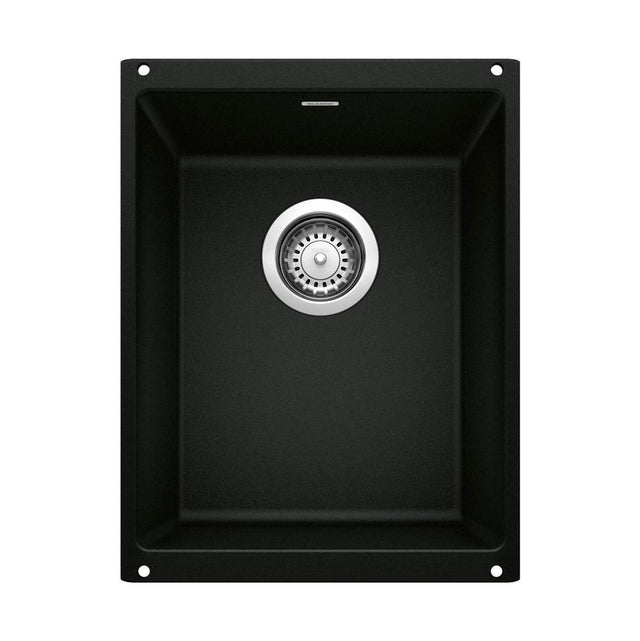 Blanco - Precis SILGRANIT 13'' Undermount Bar Sink - Coal Black - Coal Black