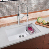 Precis Cascade SILGRANIT 29'' Single Bowl Undermount Kitchen Sink with Colander - Coal Black
