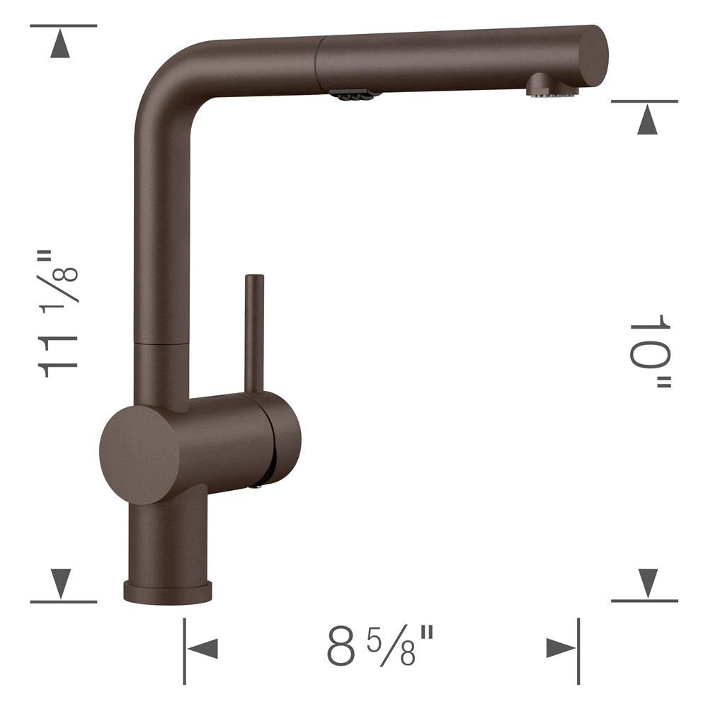 Linus Low Arc Pull-Out Dual-Spray Kitchen Faucet - Chrome
