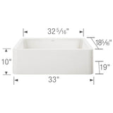 Ikon SILGRANIT 33'' Single Bowl Apron-Front Farmhouse Sink - Anthracite