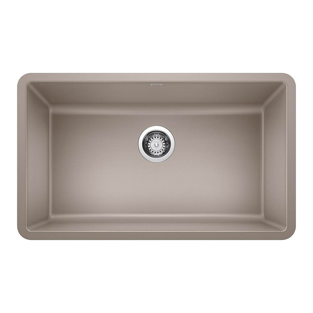 Blanco - Precis SILGRANIT 30'' Single Bowl Undermount Kitchen Sink - Truffle - Truffle