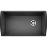 Blanco - Diamond SILGRANIT 33'' Super Single Undermount Kitchen Sink - Anthracite - Anthracite