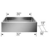 Quatrus R15 32'' Single Bowl Apron-Front Stainless Steel Farmhouse Sink