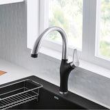Artona Pull-Down Dual-Spray Kitchen Faucet - PVD Steel/Anthracite