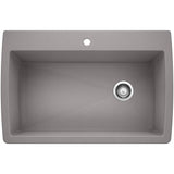 Blanco - Diamond SILGRANIT 33.5'' Super Single Dual Mount Kitchen Sink - Metallic Gray - Metallic Gray
