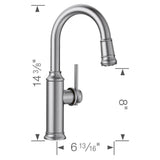 Empressa Pull-Down Bar Faucet - Chrome