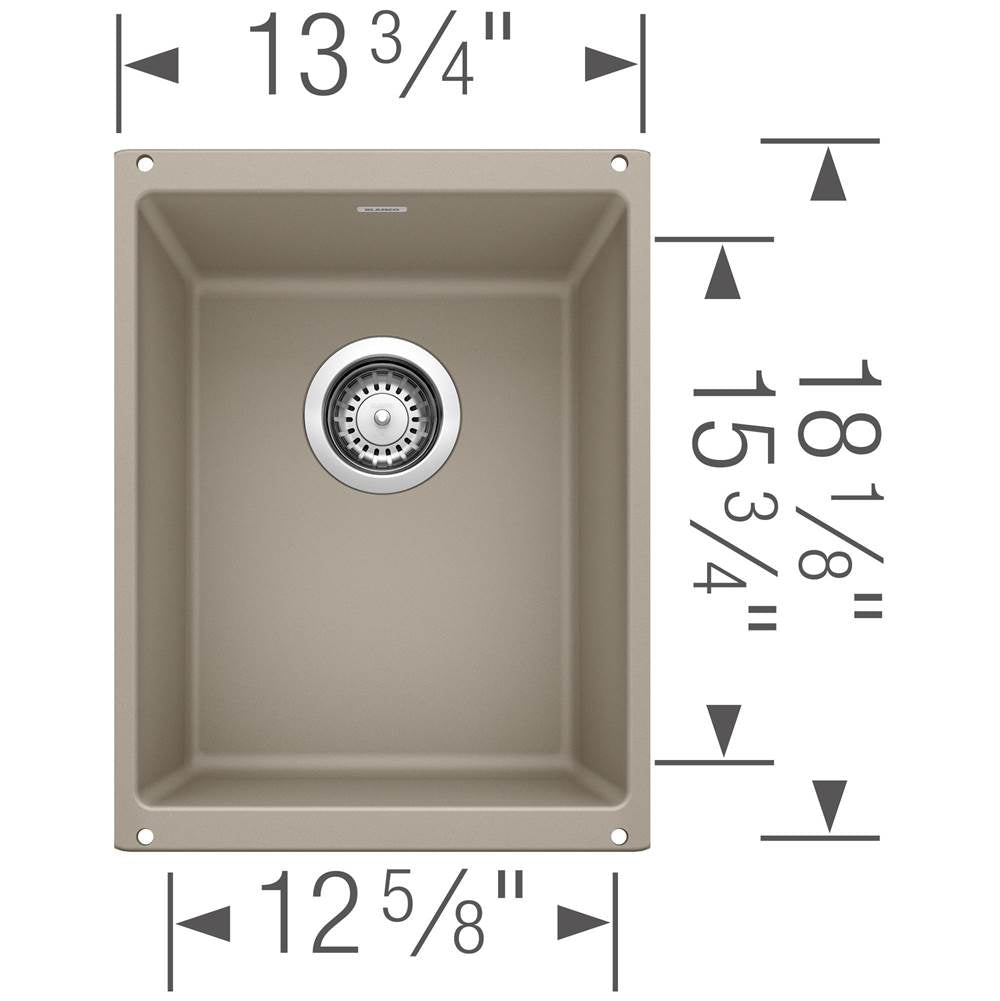 Precis SILGRANIT 13'' Undermount Bar Sink - Coal Black