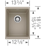 Precis SILGRANIT 13'' Undermount Bar Sink - Coal Black