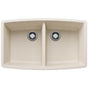 Blanco - Performa SILGRANIT 33'' 50/50 Double Bowl Undermount Kitchen Sink - Soft White - Soft White