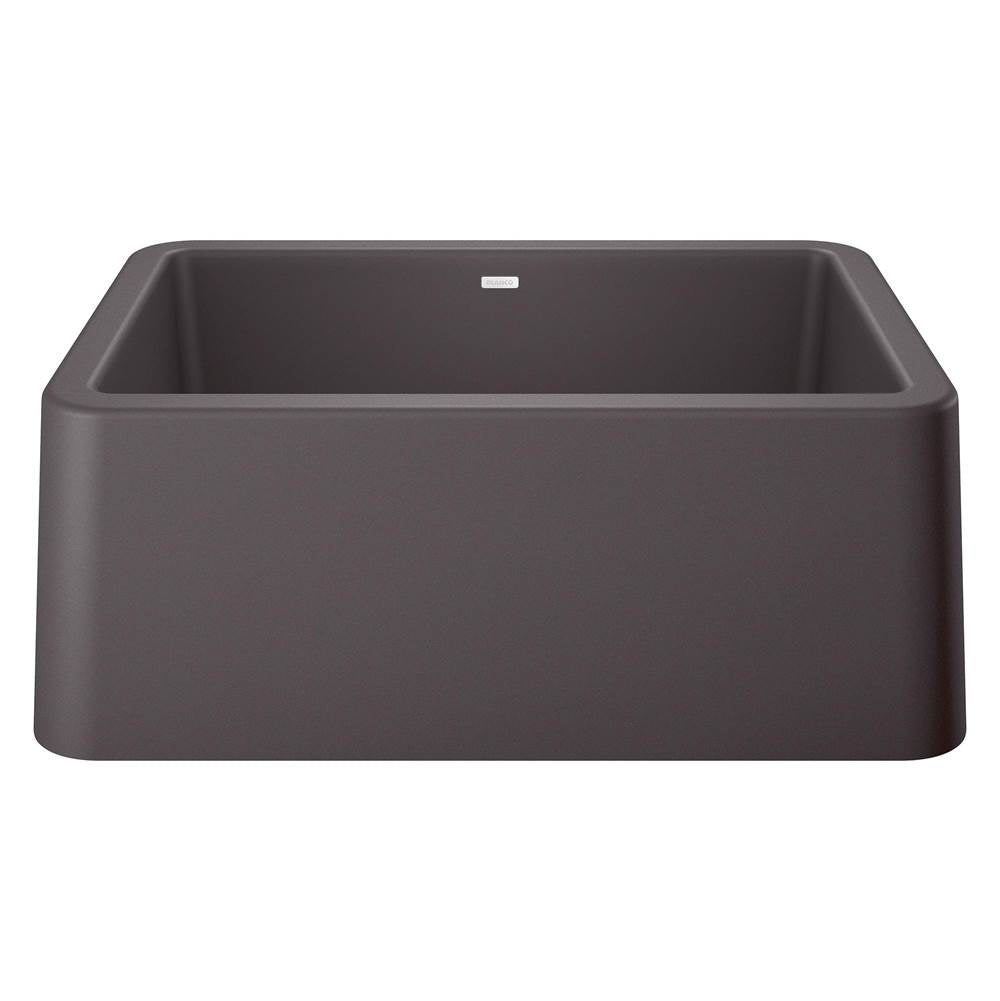 Blanco - Ikon SILGRANIT 27'' Single Bowl Apron-Front Farmhouse Sink - Cinder - Cinder