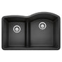 Blanco - Diamond SILGRANIT 32'' 40/60 Reverse Double Bowl Undermount Kitchen Sink with Low Divide - Anthracite - Anthracite