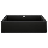 Blanco - Vintera SILGRANIT 30'' Single Bowl Apron-Front Farmhouse Sink - Coal Black - Coal Black
