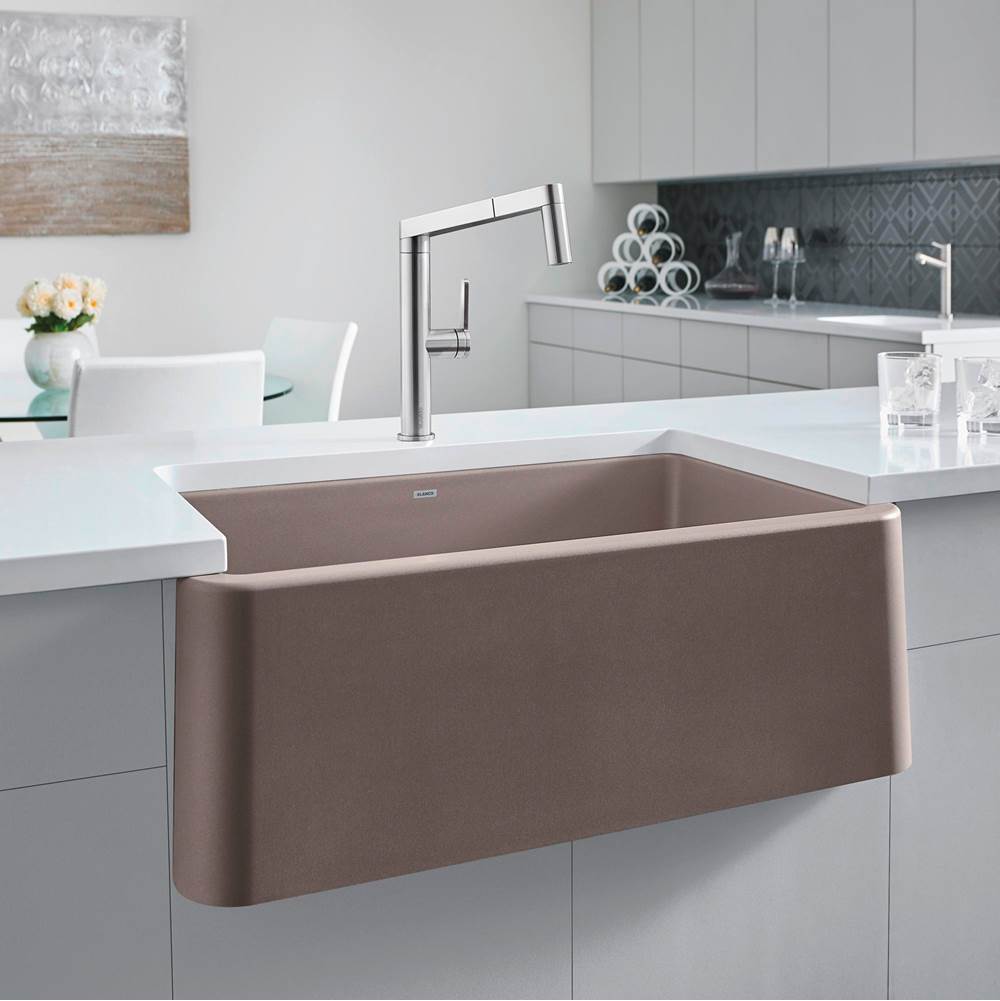 Ikon SILGRANIT 33'' Single Bowl Apron-Front Farmhouse Sink - Anthracite