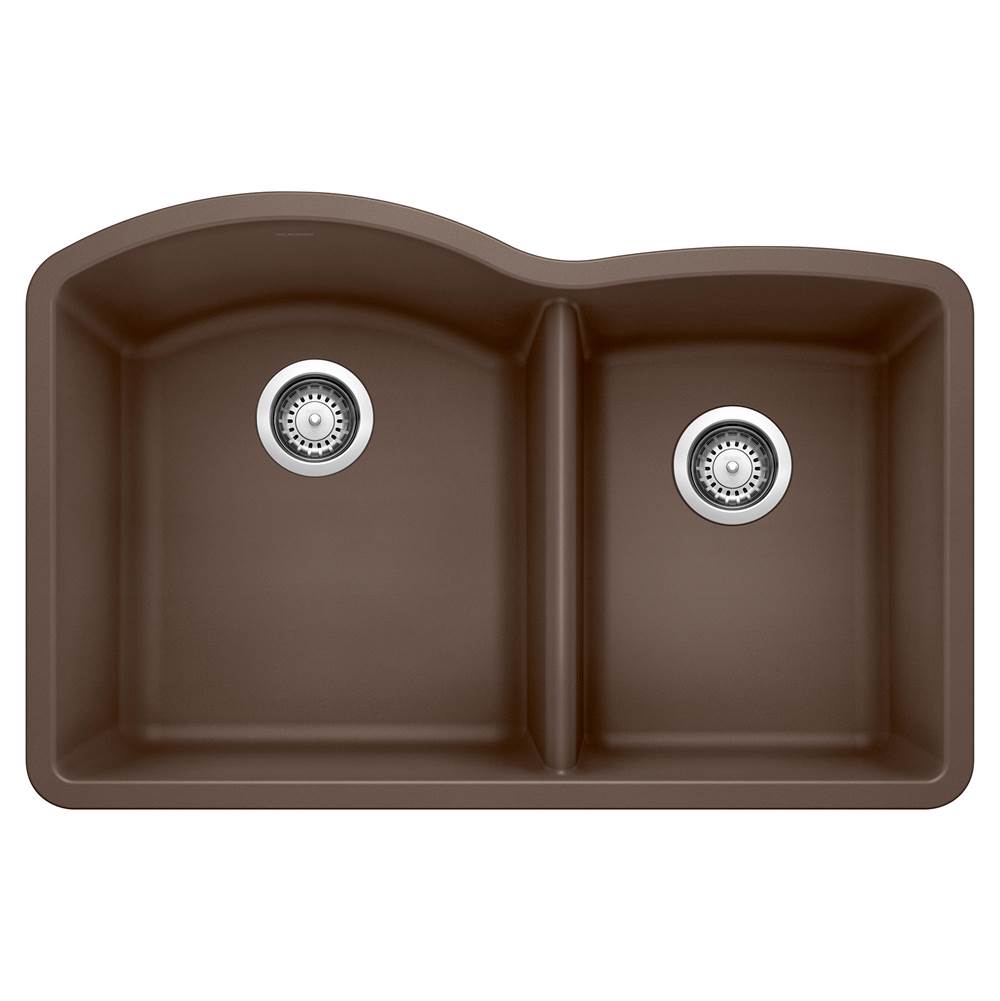 Blanco - Diamond SILGRANIT 32'' 60/40 Double Bowl Undermount Kitchen Sink - Cafe - Cafe