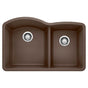 Blanco - Diamond SILGRANIT 32'' 60/40 Double Bowl Undermount Kitchen Sink - Cafe - Cafe