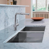 Precision R0 33'' 60/40 Double Bowl Undermount Stainless Steel Kitchen Sink