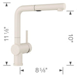 Linus Low Arc Pull-Out Dual-Spray Kitchen Faucet - Volcano Gray