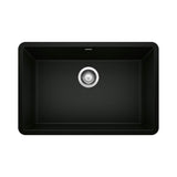 Blanco - Precis SILGRANIT 27'' Single Bowl Undermount Kitchen Sink - Coal Black - Coal Black