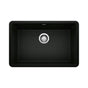 Blanco - Precis SILGRANIT 27'' Single Bowl Undermount Kitchen Sink - Coal Black - Coal Black