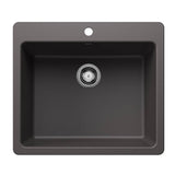 Blanco - Liven SILGRANIT 25'' Single Bowl Dual Mount Kitchen Sink - Cinder - Cinder
