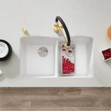 Diamond SILGRANIT 32'' 50/50 Double Bowl Undermount Kitchen Sink - Cafe