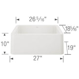 Ikon SILGRANIT 27'' Single Bowl Apron-Front Farmhouse Sink - Anthracite