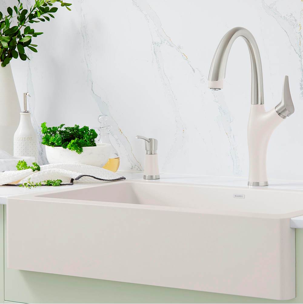 Artona Pull-Down Dual-Spray Kitchen Faucet - PVD Steel/Volcano Gray