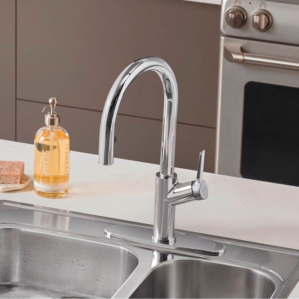 Urbena Pull-Down Dual-Spray Kitchen Faucet - Chrome