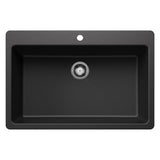 Blanco - Liven SILGRANIT 33'' Super Single Dual Mount Kitchen Sink - Anthracite - Anthracite