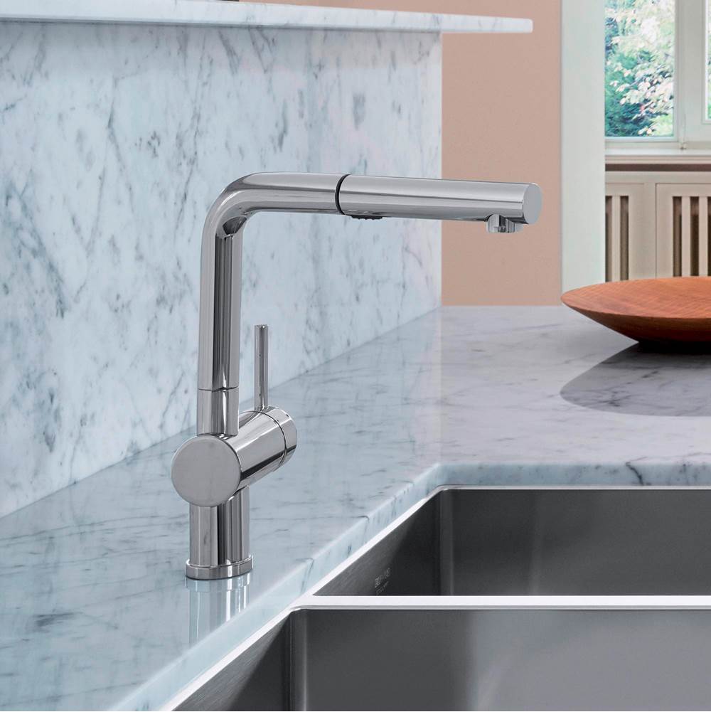 Linus Low Arc Pull-Out Dual-Spray Kitchen Faucet - Chrome