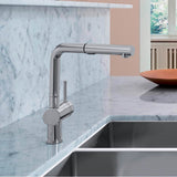 Linus Low Arc Pull-Out Dual-Spray Kitchen Faucet - Chrome