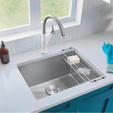 Quatrus R15 25'' Single Bowl Dual Mount Stainless Steel Laundry Sink