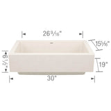 Vintera SILGRANIT 30'' Single Bowl Apron-Front Farmhouse Sink - Soft White