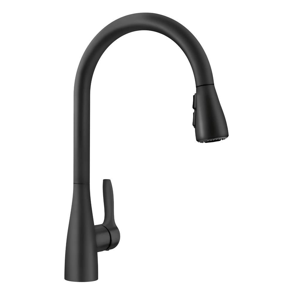 Blanco - Atura Pull-Down Dual-Spray Kitchen Faucet - Matte Black - Matte Black