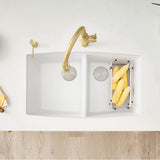 Performa SILGRANIT 33'' 50/50 Double Bowl Undermount Kitchen Sink - Cafe