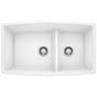 Blanco - Performa SILGRANIT 33'' 60/40 Double Bowl Undermount Kitchen Sink with Low Divide - White - White