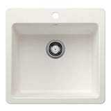 Blanco - Liven SILGRANIT 21'' Single Bowl Dual Mount Kitchen Sink - White - White