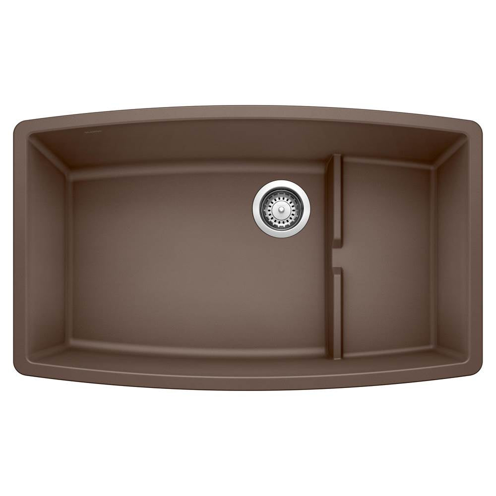 Blanco - Performa Cascade SILGRANIT 32'' Single Bowl Undermount Kitchen Sink with Colander - Cafe - Cafe