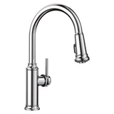 Blanco - Empressa High Arc Pull-Down Dual-Spray Kitchen Faucet - Chrome - Chrome