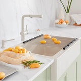 Linus Low Arc Pull-Out Dual-Spray Kitchen Faucet - Volcano Gray