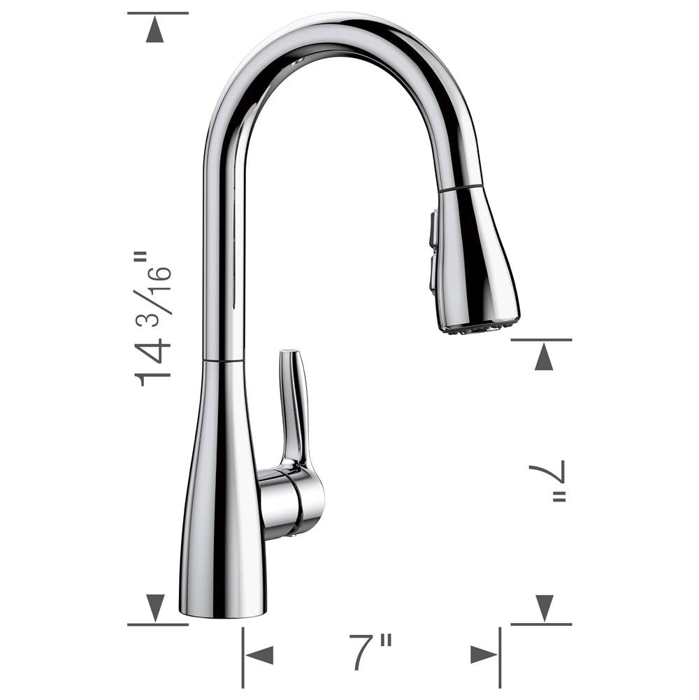 Atura Pull-Down Dual-Spray Bar Faucet - Chrome
