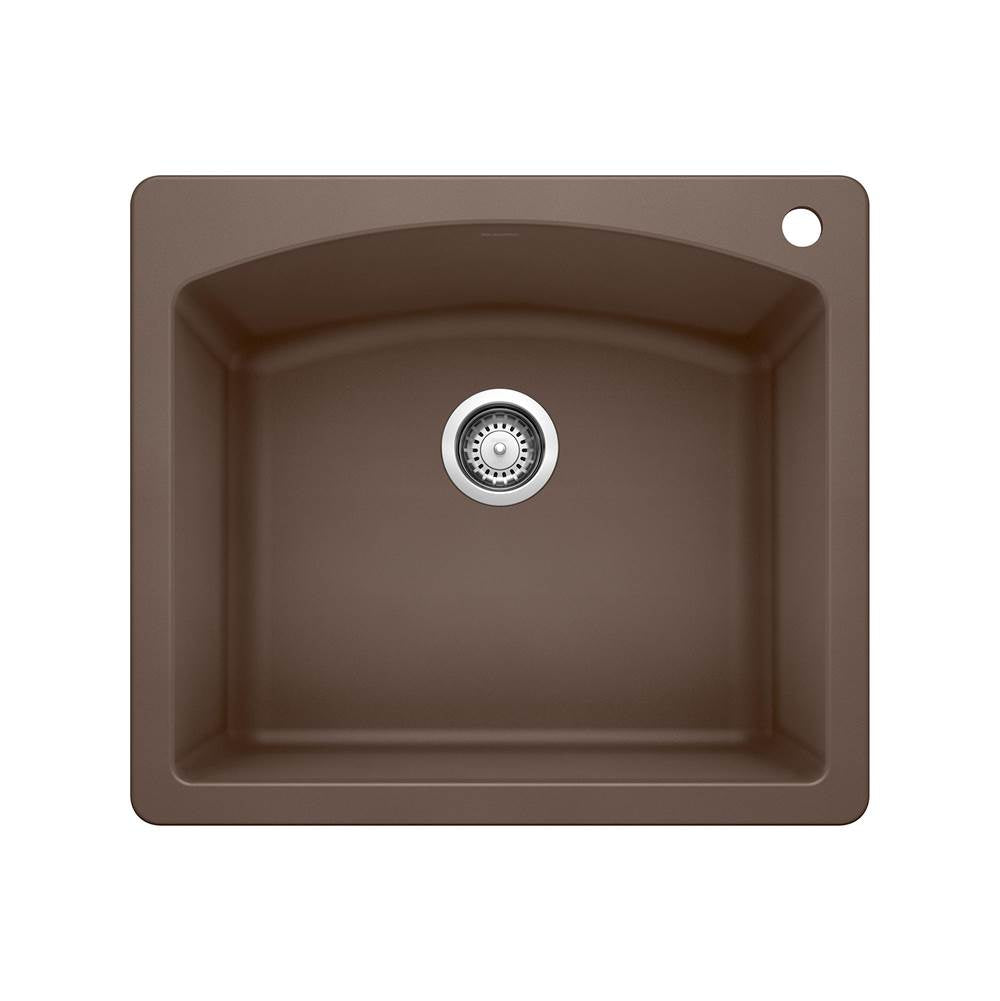 Blanco - Diamond SILGRANIT 25'' Single Bowl Dual Mount Kitchen Sink - Cafe - Cafe