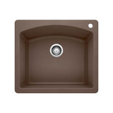 Blanco - Diamond SILGRANIT 25'' Single Bowl Dual Mount Kitchen Sink - Cafe - Cafe