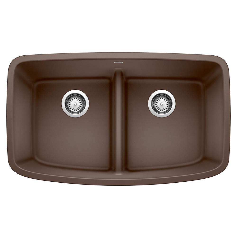 Blanco - Valea SILGRANIT 32'' 50/50 Double Bowl Undermount Kitchen Sink with Low Divide - Cafe - Cafe