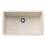 Blanco - Precis SILGRANIT 32'' Super Single Undermount Kitchen Sink - Soft White - Soft White