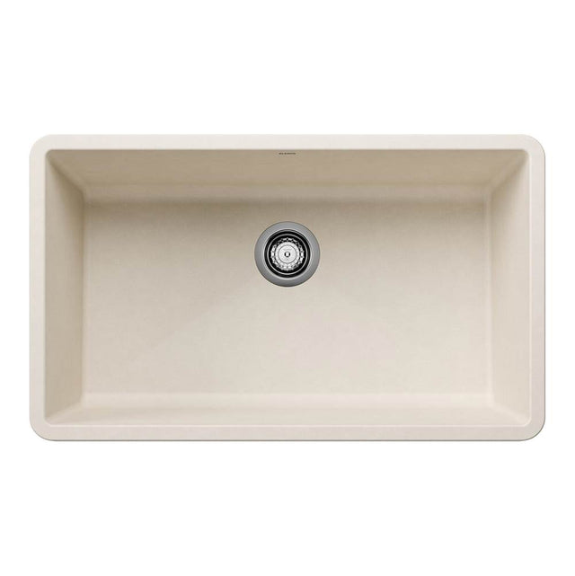 Blanco - Precis SILGRANIT 32'' Super Single Undermount Kitchen Sink - Soft White - Soft White