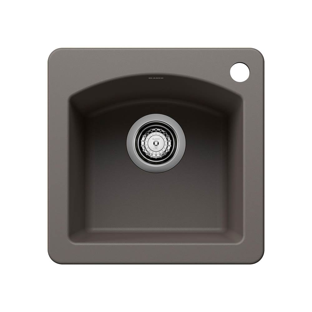 Blanco - Diamond SILGRANIT 15' Dual Mount Bar Sink - Volcano Gray - Volcano Gray