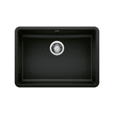 Blanco - Precis SILGRANIT 25'' ADA Single Bowl Undermount Kitchen Sink - Coal Black - Coal Black