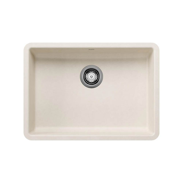 Blanco - Precis SILGRANIT 25'' ADA Single Bowl Undermount Kitchen Sink - Soft White - Soft White