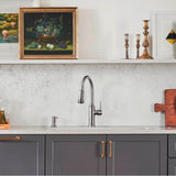 Empressa High Arc Pull-Down Dual-Spray Kitchen Faucet - PVD Steel